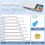 TLKKUE 100/40 Pcs Large-Eye Blunt Needles, Tapestry Needle - Image 2
