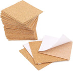 40 Pcs Square Self-Adhesive Cork Sheets by Apol