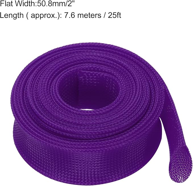 uxcell Expandable Sleeving, 2-inch 25ft Cable Sleeve - Image 3