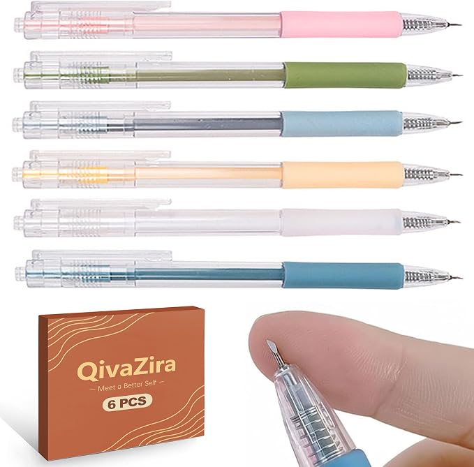 6 Pack Retractable Craft Pen Set 6 Colors Precision Paper Cutter by Unknown