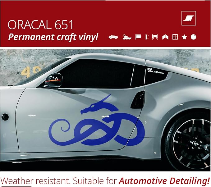 ORACAL 651 Gloss Brilliant Blue Permanent Vinyl Tape Roll – Premium Adhesive - Image 4