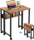GreenForest Folding Desk with Wheels, 31.5" Rolling Table by GreenForest