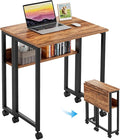 GreenForest Folding Desk with Wheels, 31.5" Rolling Table by GreenForest