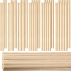 215 Pieces Balsa Wood Sticks Wooden Dowel Rods 1/8, 1/2 Inch Round Hardwood by Yulejo