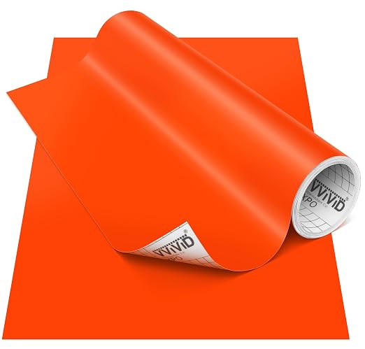 VViViD DECO65 Matte Pastel Orange Red Permanent Adhesive Craft Vinyl by VVIVIDVINYL