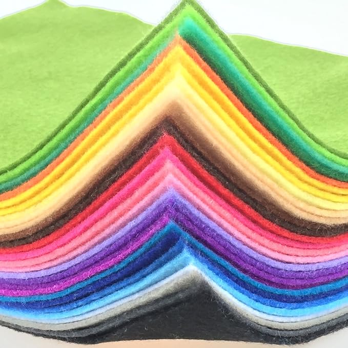 flic-flac 28pcs 12 x 8 inches 1.4mm Thick Soft Felt Fabric Sheet Assorted Color - Image 7