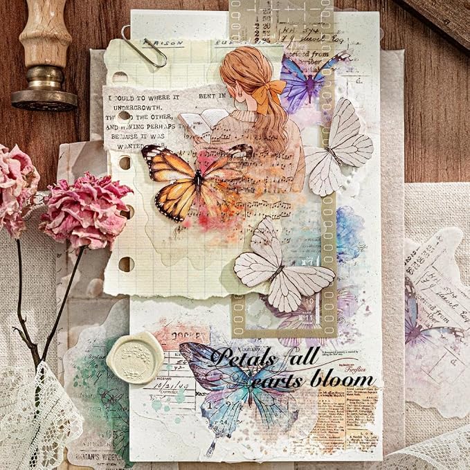 Vintage Aesthetic Stickers for Junk Journaling Supplies, Dual Materials - Image 2