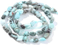 HAAMIIQII Natural Larimar Pebble Stone 5-8mm Small Irregular Freeform Tumbled by HAAMIIQII