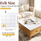 Large Felt Fabric Sheet 36 x 36 Inch, 1.6mm Thick | Soft nonwoven felt - Image 2