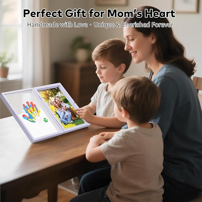 Omrhvi Family Handprint Kit, DIY Craft Keepsake Photo Frame, Hand Print - Image 3