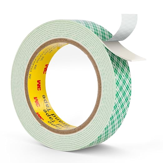 3M Double Sided Foam Tape 1" x 10Ft White 4026 Double Coated Urethane Adhesion by SUREKEEP