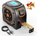 Laser Tape Measure 2-in-1, 197Ft Laser & 16Ft Digital Tape Measure | LCD Display by Elikliv