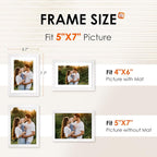 FIXSMITH 5x7 Picture Frame Set of 2, Photo Frame - Image 2