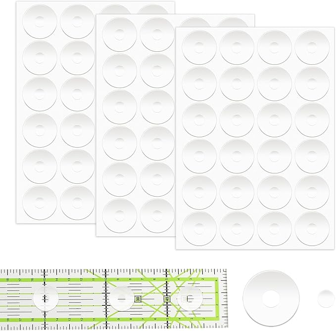 72pcs Non-Slip Silicone Grips for Quilt Templates, Quilting Rulers, Adhesive by KALIONE