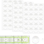 72pcs Non-Slip Silicone Grips for Quilt Templates, Quilting Rulers, Adhesive by KALIONE