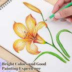 4 Pack Sketch Book, 9 x 12 Inch Sketchbook, 68lb/100gsm Top Spiral Bound Sketch - Image 4