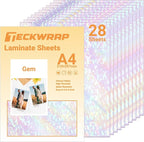 TECKWRAP Holographic Laminate Sheets Waterproof Laminating Sheets by TECKWRAP