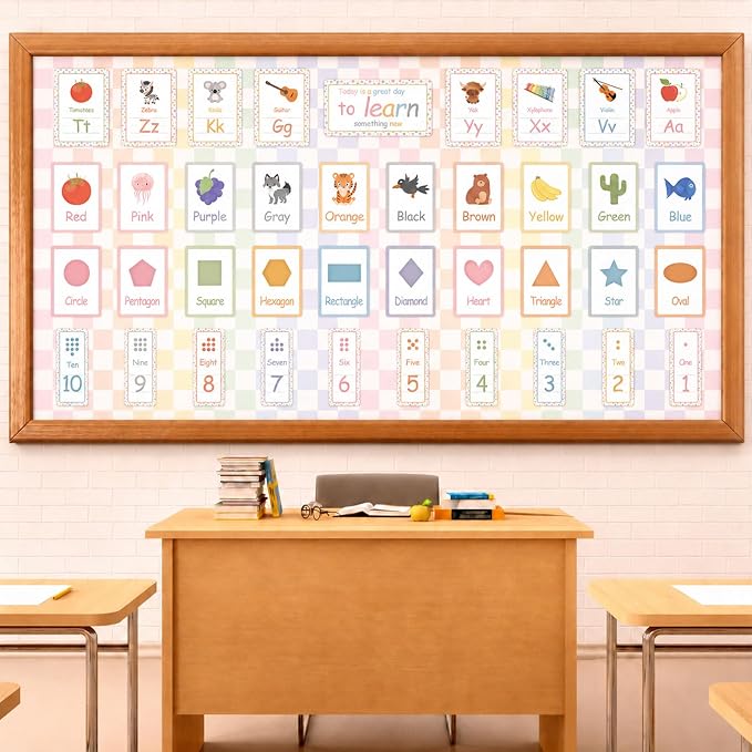 Colorful Checkered Bulletin Board Roll Non-Woven Fabric Poster 16in X 20ft | - Image 4