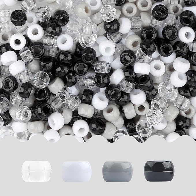 Pony Beads 4000 Pcs, Beads for Bracelets, Hair Beads, Beads for Jewelry Making by anpiwshjo