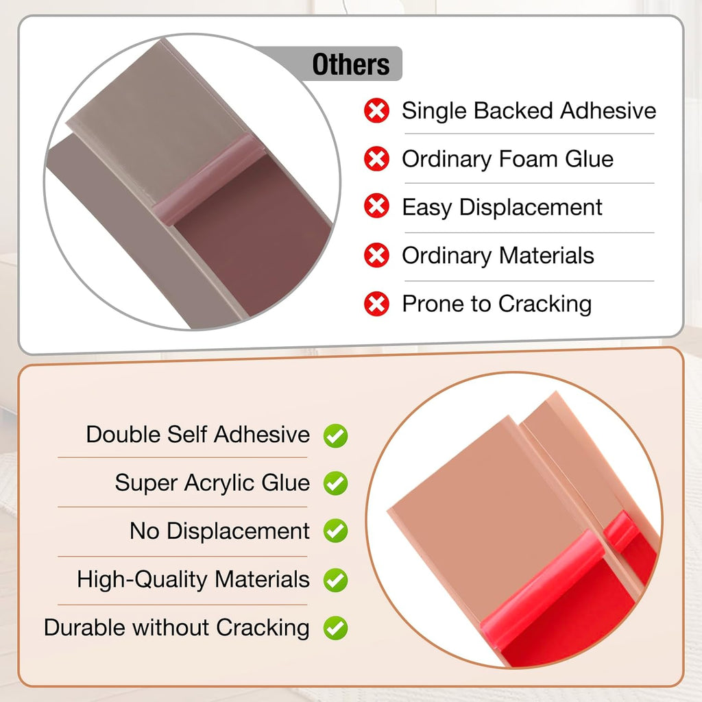 Floor Transition Strip Self Adhesive Vinyl Door Threshold for Doorways Carpet Edging Trim Overlap Edge Reducer for Laminate Floor, Carpet, Tile (Smoked Brown Wood Grain, 2/5" to 3/5", 6.6Ft)