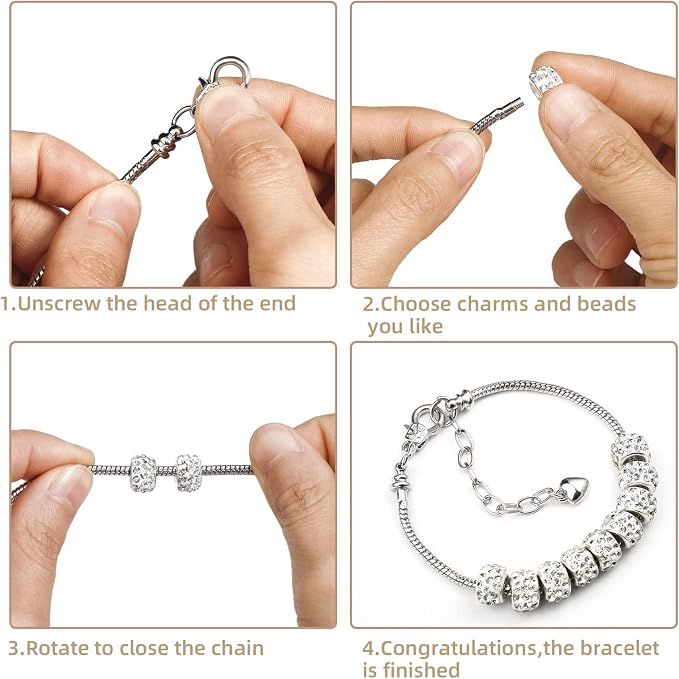 20 Pcs Snake Chain Charm Bracelet Chains - Image 5
