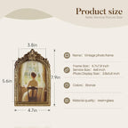 Cuspin 4x6 Vintage Picture Frame Arched Frames, Antique Photo Frame Retro Home - Image 4