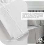 Linen Home 100% Cotton Percale Sheets Twin Size, Deep Pocket, 3 Pieces Set - Image 3