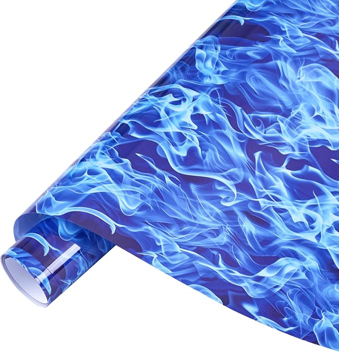 Tintnut Blue Flame Heat Transfer Vinyl Roll, stretch washable, suitable by Tintnut