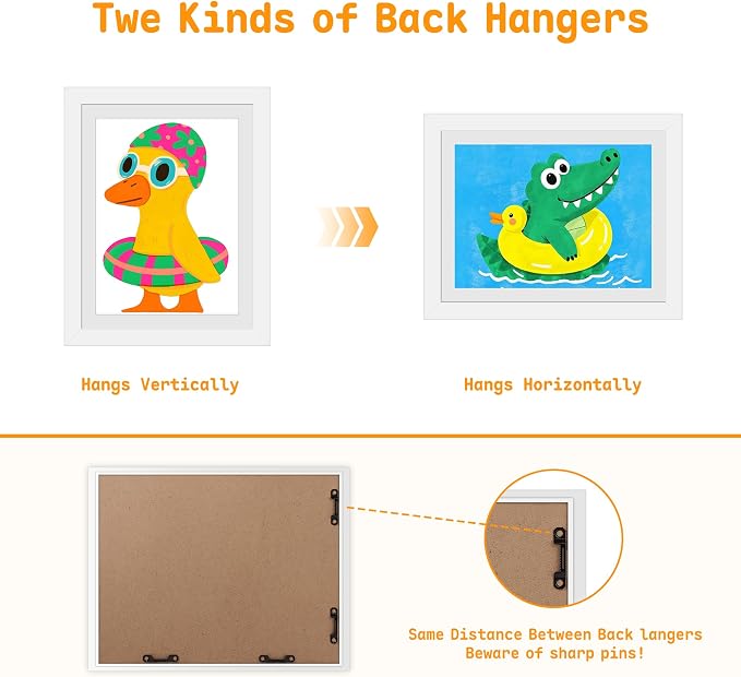 8 Pack Kids Artwork Frames Changeable 8.5 x 11 Inch Children Art Projects - Image 5