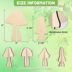 COCHIE DIY 3D Wood Crafts to Paint, Paintable Unfinished Wooden Slices - Image 2