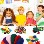 TOPZEA 12 Pack Hand Puppet Making Kit, Kids Craft and Art Supplies Felt Sock - Image 5