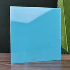 6 PCS Light Blue Cast Acrylic Opaque Plastic Sheet 8 x 8 Inch, - Image 2