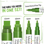 5 Metallic Acrylic Green Paint Pen - Image 2