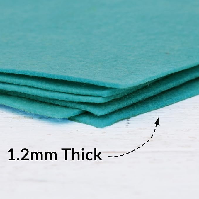 Threadart Teal Premium Felt Sheets - Image 3