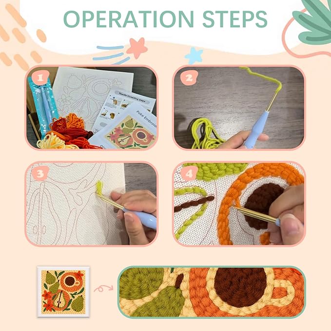 SDOYUNO Punch Needle Kit with Frame - Image 7