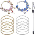 Exway 10 Pcs Snake Charm Bracelet Chain 6.5 Inch Gold and Silver Charm Bracelet by EXWAY