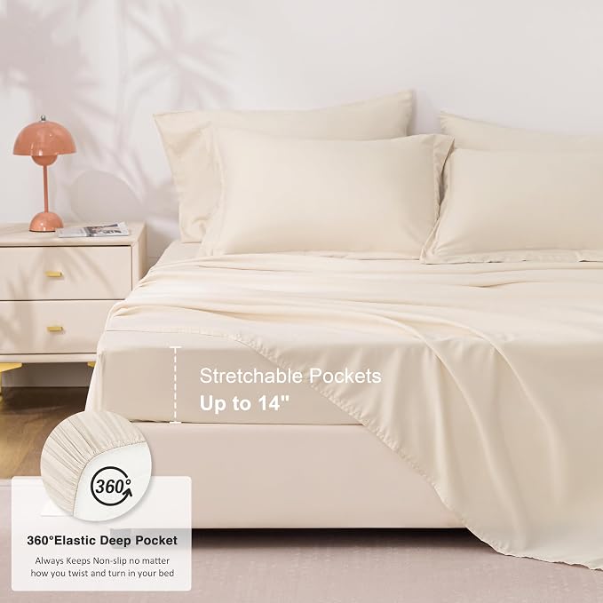 Love's cabin King Size Comforter Set Beige, 7 Pieces King Bed in a Bag - Image 6