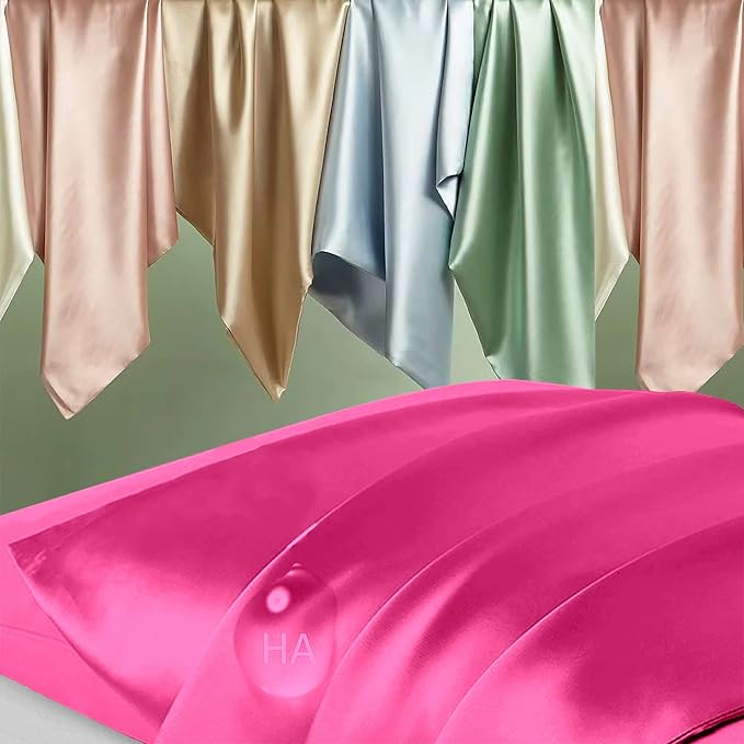 Silk Pillow Cases 2 Pack, Mulberry Silk Pillowcases Standard Set of 2, Anti Acne - Image 2