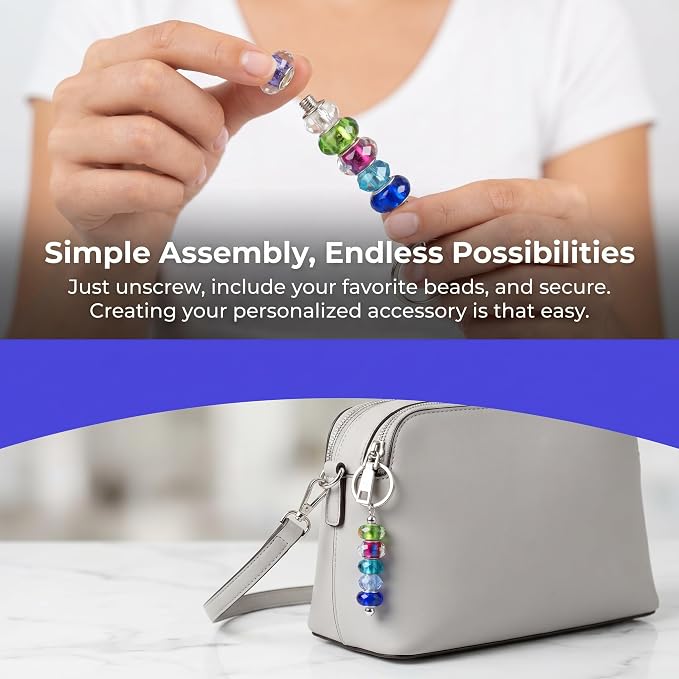 Goufaju 20pcs Beadable Keychain Bars, Blank Detachable Metal Keychain - Image 5