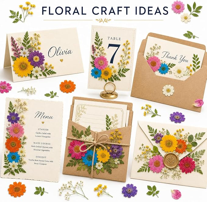 181 pcs Dried Flowers for Resin, Natural Flowers and Leaves Kit - Image 7