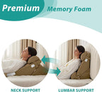 Bedluxe Adjustable 4pcs Bed Wedge Pillow Set, Memory Foam Wedges Pillow Post - Image 4