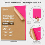 1/8 Thick 8 x 8 inch Translucent Acrylic Sheets - Image 2