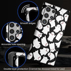 Case for Samsung Galaxy S24 Ultra Case, Halloween Ghosts Bats Design Hybrid - Image 5