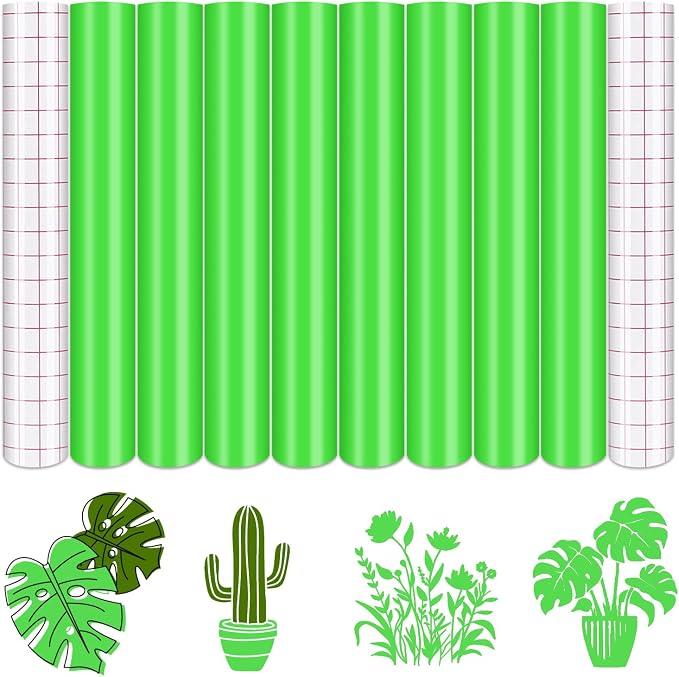 Tintnut Lime Green Permanent Vinyl Self Adhesive Vinyl 8 Sheets 12''x10'' | by Tintnut
