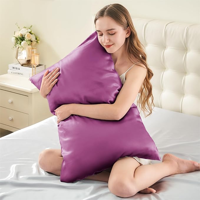 INFIIXSO Silk Pillow Cases 2 Pack Standard Size, Ultra Smooth & Soft Mulberry - Image 3