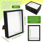 VOKOY 3 Pack 6" x 8" Shadow Box Frame, Small Wood Hollow Picture Frame - Image 2
