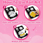 FUNNYB&G Foil Art Crafts for Kids Ages 4-8: Valentines Crafts for Kids 2026 - Image 4