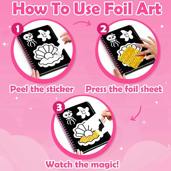 FUNNYB&G Foil Art Crafts for Kids Ages 4-8: Valentines Crafts for Kids 2026 - Image 4