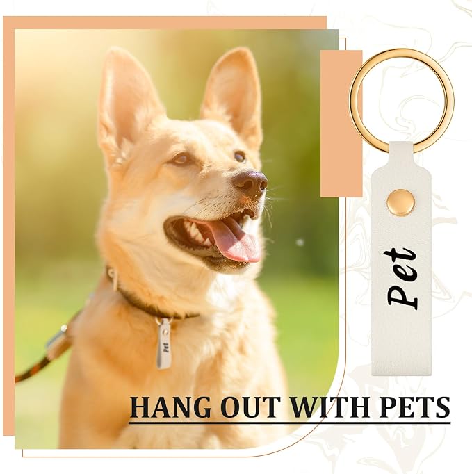 Wavyknot 200 Pcs PU Leather Keychain Blanks Bulk Laser Engraving Blanks - Image 7
