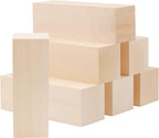 JOIKIT 15 Pack 5 x 2 x 2 Inches Basswood Carving Blocks, Unfinished Soft Wood by JOIKIT